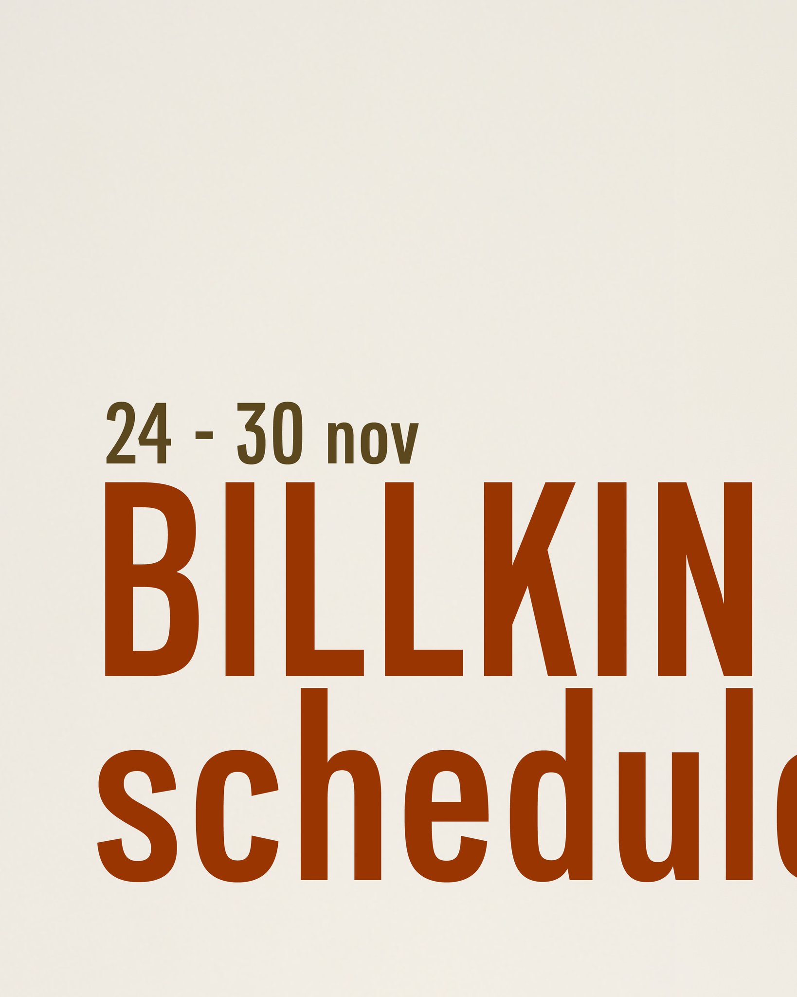 ตารางงาน 'บิวกิ้น พุฒิพงศ์' ประจำสัปดาห์
วันที่ 24 - 30 พฤศจิกายน 2568

#BillkinEntertainment #Bbillkin