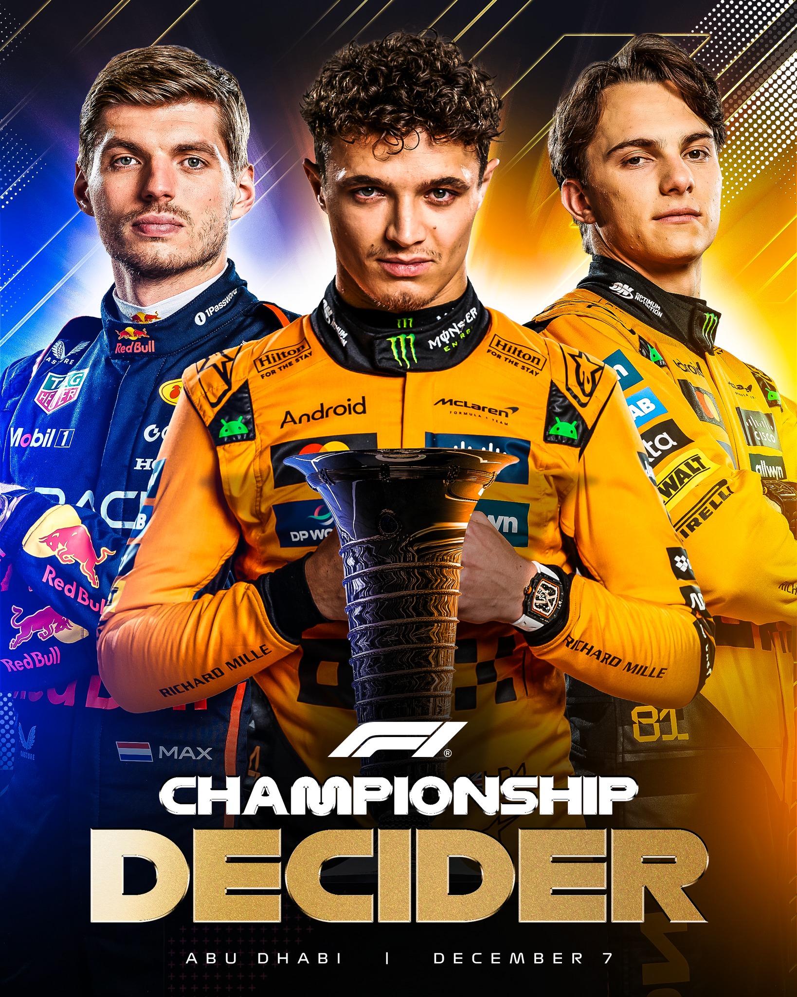 Three cars, one champion! 👑

Got plans next weekend? No you don't. After 23 Grand Prix weekends, our top three go into the final race just 16 points apart 😮‍💨

#F1 #Formula1 #QatarGP