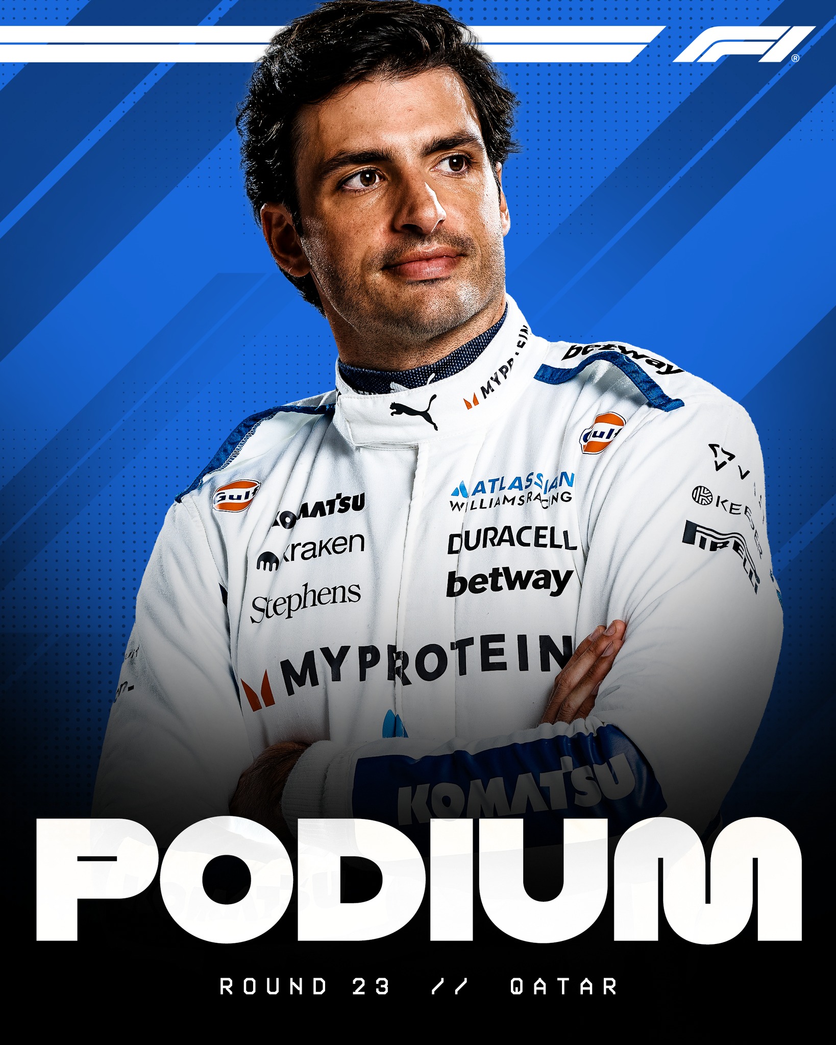 CARLOS SAINZ IS BACK ON THE PODIUM! 😍

#F1 #Formula1 #QatarGP