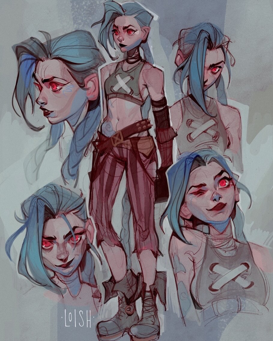 Honestly, Arcane was the first animation I’d seen in decades that made me so incredibly excited about what this medium is capable of. What a masterpiece! Here’s my favorite girl Jinx 🩷💙 Check out my stories for some of the process!