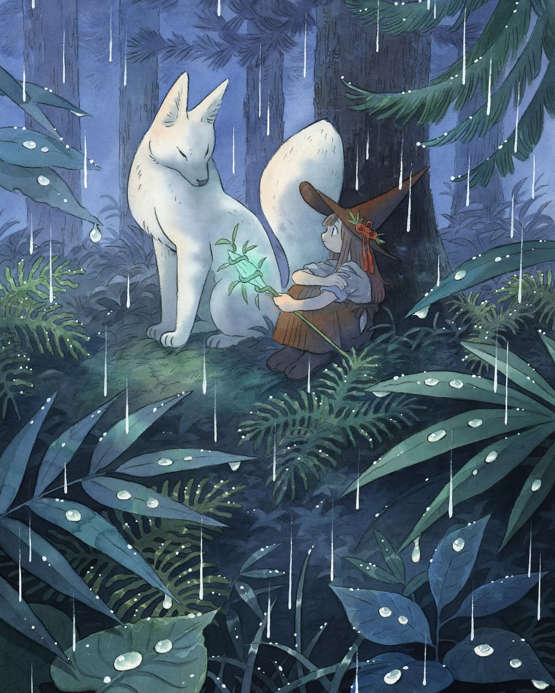 Secret Rendezvous, from a thumbnail to a card 🌿 
Thank you @mtgsecretlair for commissioning this set of paintings! 

#mtg #mtgsecretlair #traditionalartist