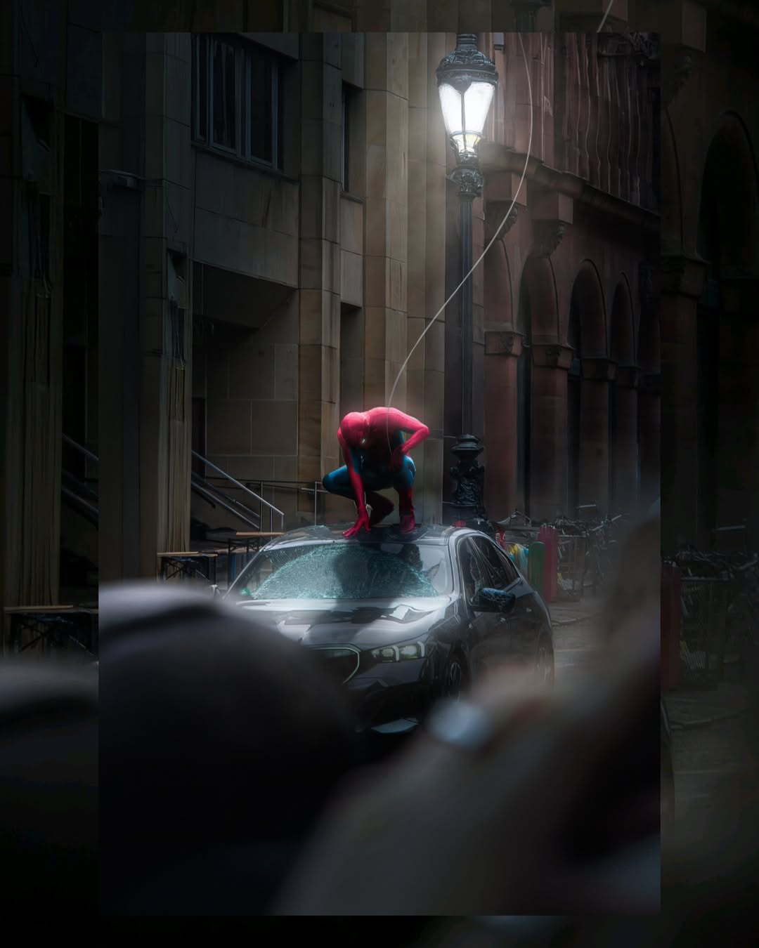 @theakreal took this shot and sent it over to me to touch up a little! #SpiderManBrandNewDay