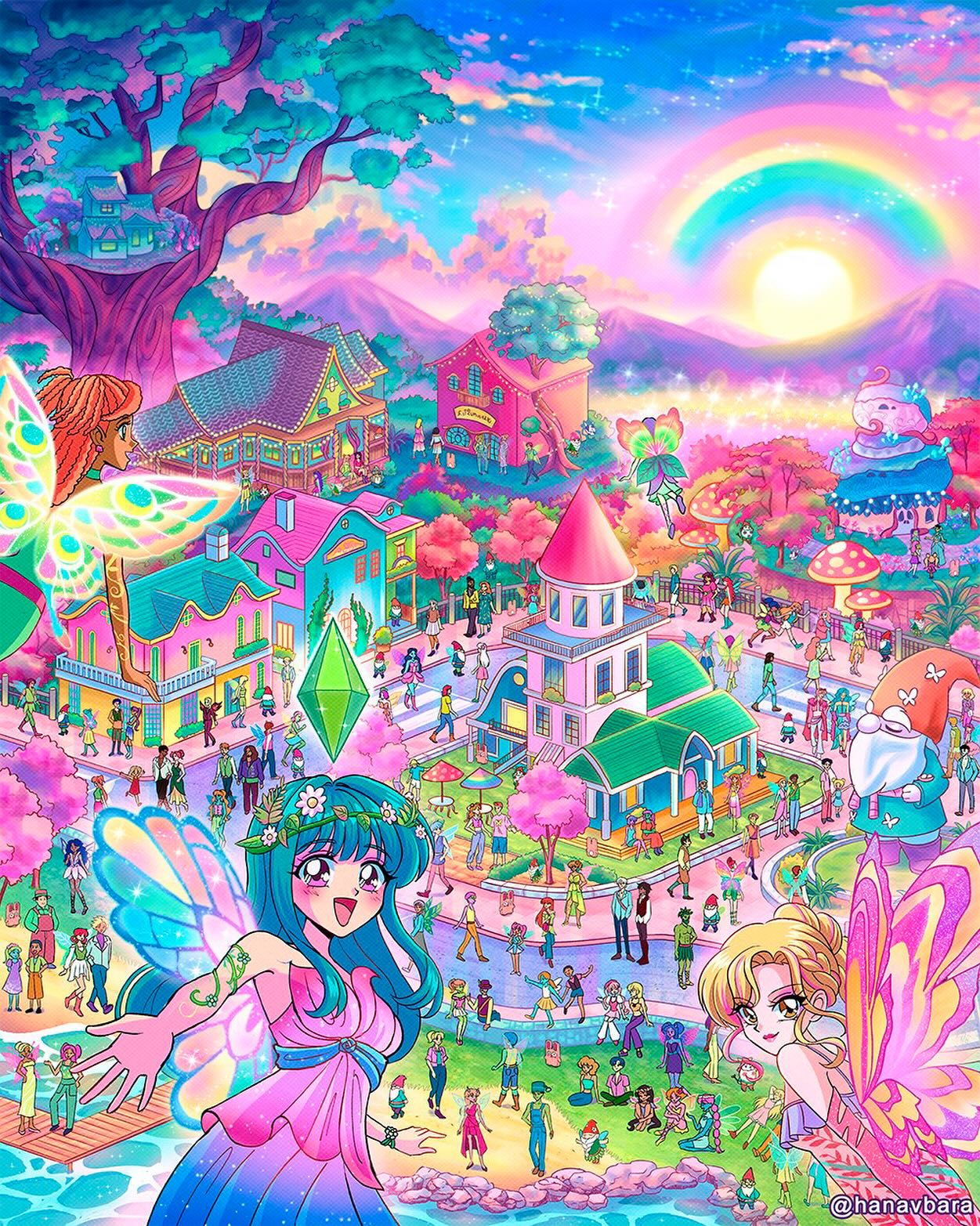 find & seek in the sims 🧚‍♀️ count the gnomes! how many do you see? 👀 

thank you so much @thesims for this collaboration, we had so much fun bringing this magical world to life 🌱✨ #EnchantedByNature