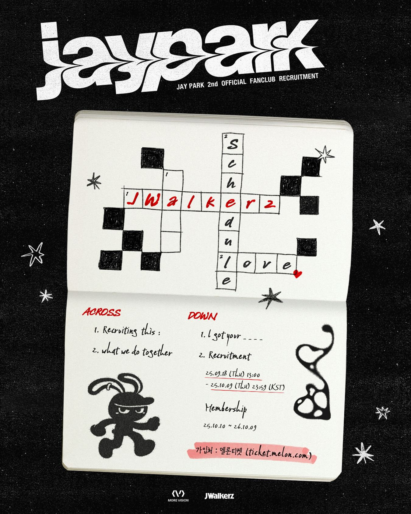 📢 박재범 공식 팬클럽 ‘JWalkerz’ 2기 모집
Jay Park 2nd Official Fanclub ‘JWalkerz’ Recruitment

📅 25.09.18 1PM - 25.10.09 11:59PM (KST)
🔗https://bit.ly/3IiBYzr

@moresojuplease #박재범 #JayPark #JWalkerz
#MOREVISION #모어비전