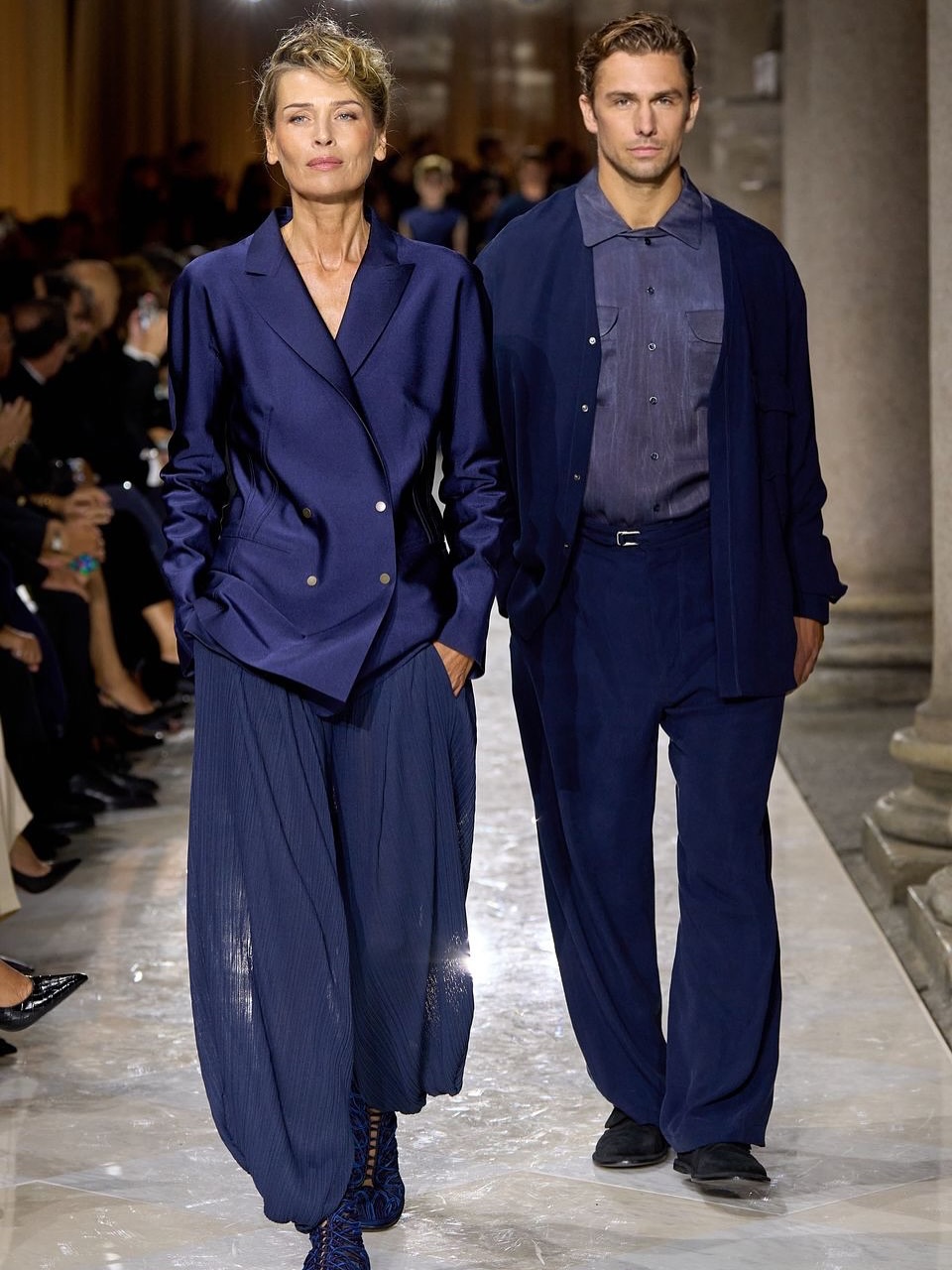 An incredible honour to be part of this show @giorgioarmani 50 years and a beautiful moment to pay respect to Mr Armani. Thank you to the Armani family, @micheletacchella and @gerelovesa for having me