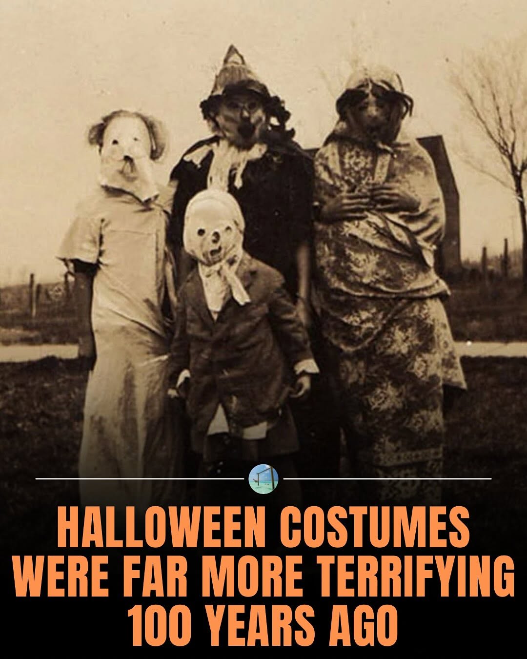 A hundred years ago, Halloween looked a lot more haunting. 👻
Long before store shelves overflowed with plastic masks and glitter capes, people crafted their own costumes — eerie, handmade, and deeply unsettling. With rough masks and tattered clothes, these early disguises blurred the line between festive fun and genuine fright.

#halloween #vintage #history #spooky #photography #explore #storytelling