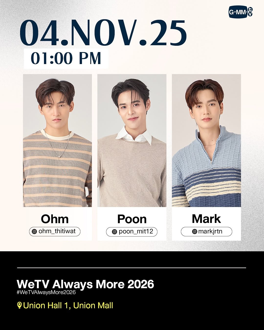 [Update] Artist Programs & Events

#GMMTV