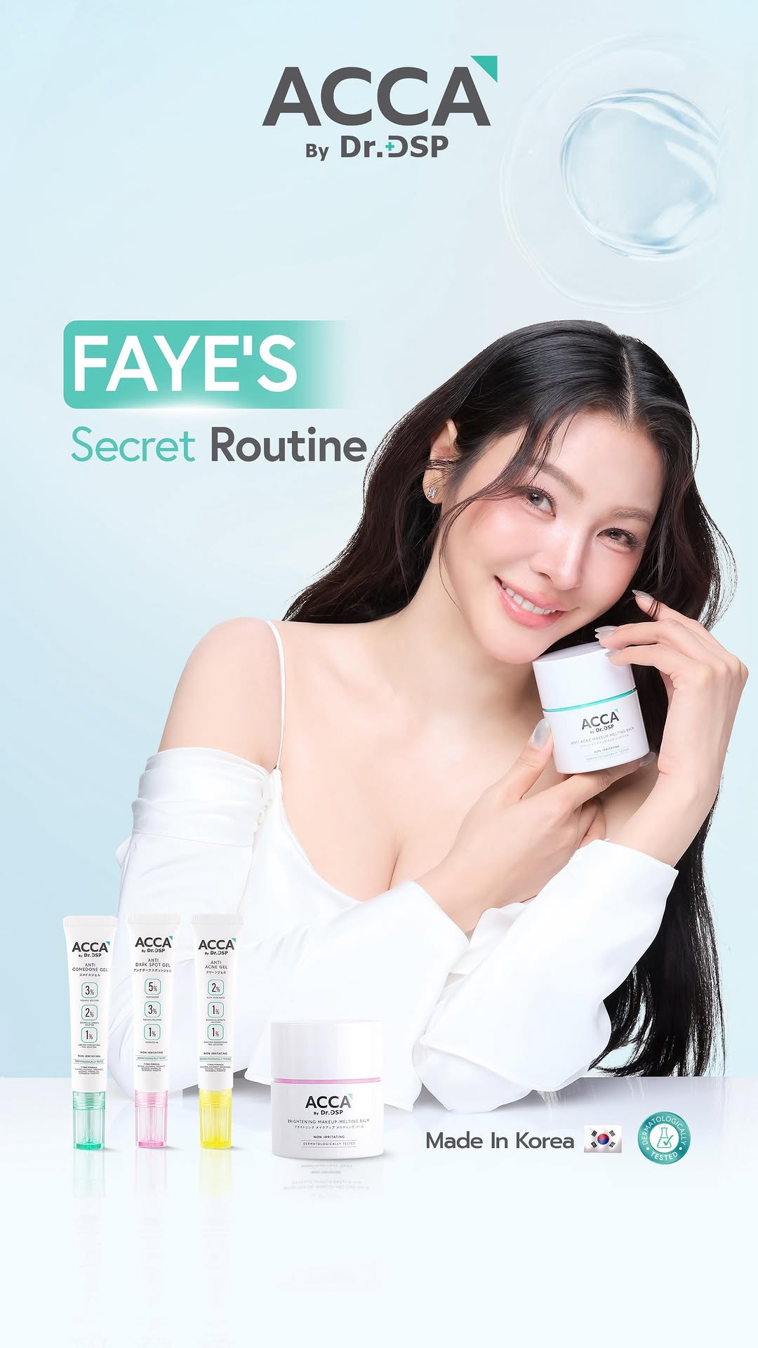 Faye’s Secret Routine 💚✨
Start by gently removing makeup with Anti-Acne Make Up Melting Balm,
then calm breakouts with ACCA Trio - healthy, strong skin made simple!
.
#ACCAbyDrDSP #Fayeperaya #AcneCareRoutine #NoMoreBreakouts #GlowingSkinEveryday