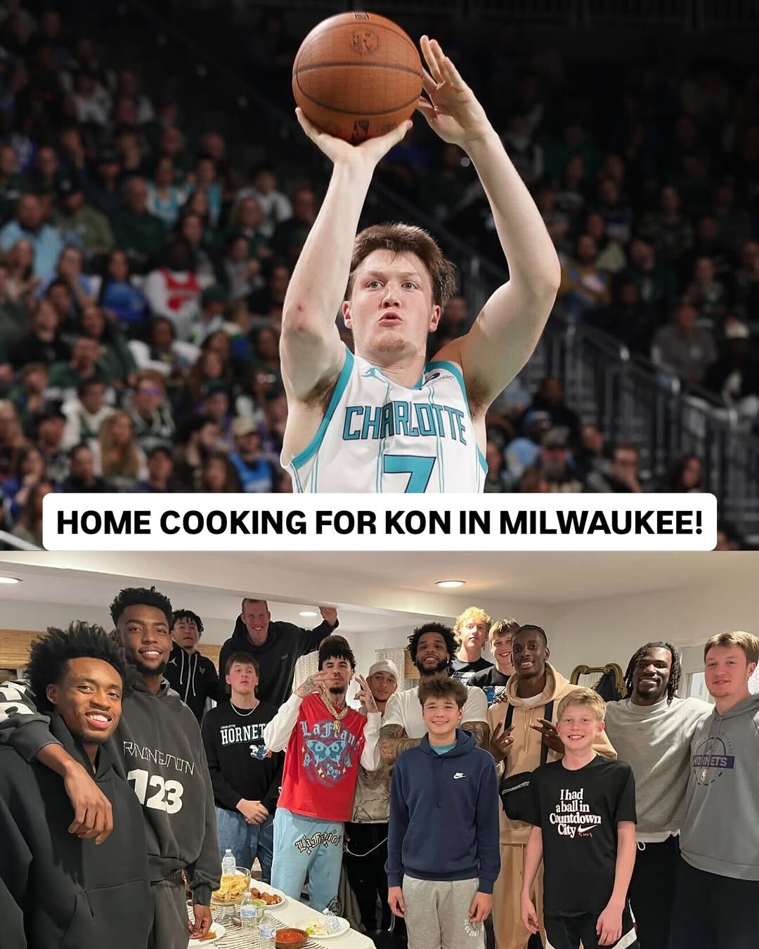 A career-high 32 points after a team dinner hosted by his family… what a homecoming for @kon2knueppel in Milwaukee! 🤩