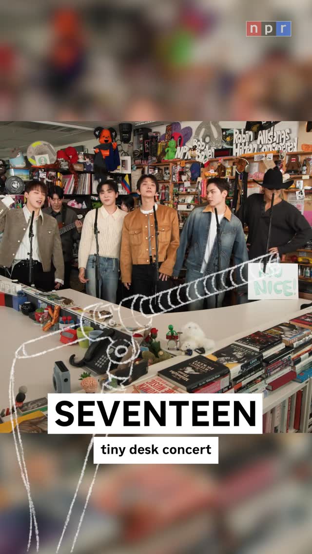 #tinydesk • ⁠Bred from an industry that’s all about a polished look and sound, these members of @saythename_17 put a lot of trust into our Tiny Desk team to be vulnerable in our space. It didn't hurt that the crowd — filled with screaming fans — made them feel at ease. SEVENTEEN's set features a medley of old and new songs, which is the perfect sampling of its extensive catalog, ending strong with "VERY NICE."⁠ ⁠✨️💎⁠
⁠
Tap the link in our bio to watch SEVENTEEN's full performance, premiering only on npr.org/tinydesk or @nprmusic's YouTube‼️⁠