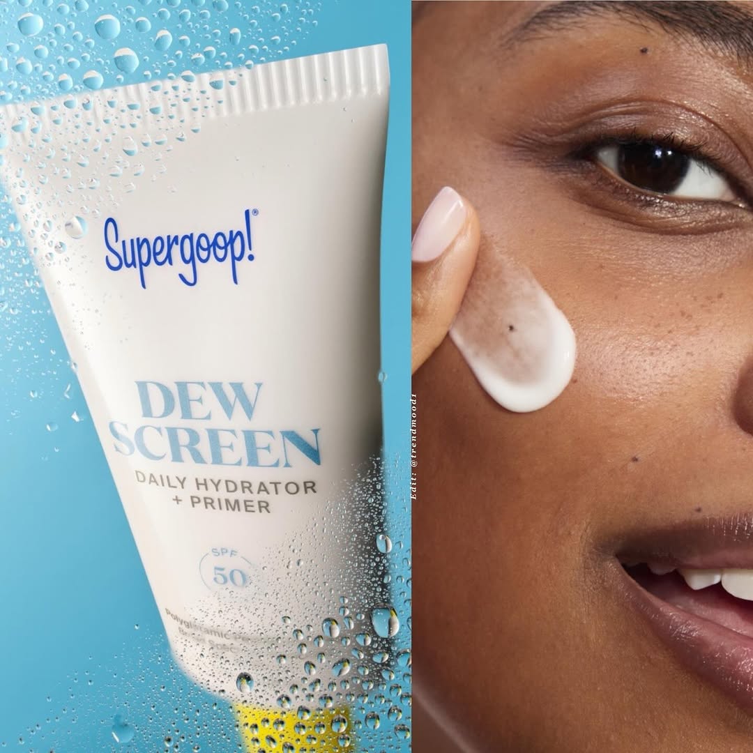 Revealed 🚨NEW! Dewscreen Hydrating Primer SPF 50 ☀️✨by @supergoop

A hydrating primer that drenches your skin, grips your makeup and leaves a dewy finish with an ultralight feel that’s fast absorbing with no white cast!

This dewy SPF primer provides all day continuous hydration and maintains moisture levels even after 24 hours. $38

Will be available ➡️ December 7 #Ulta.com (http://ulta.com/) / December 8 online http://supergoop.com/ Ulta in-store 12/28

The primer we all needed with SPF 🙌🏻 Is it on your list? ☀️✨
XO #TRENDMOOD #supergoop #supergooppartner #spfeveryday