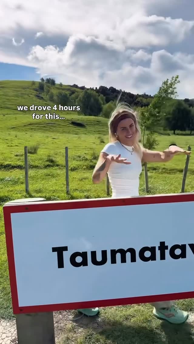 @scarlettskinner explores the longest place name in the entire world 🌍. 

Location: New Zealand 🇳🇿