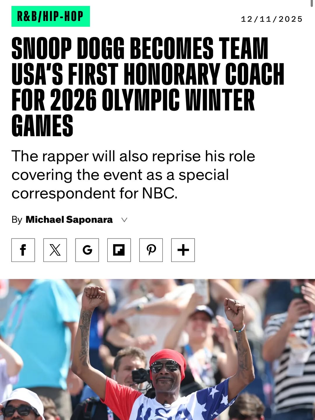 What an honor n blessing 🙏🏿 who woulda thought?? 🙏🏿 🇺🇸 thank you!! @teamusa Coach Snoop 🗣️