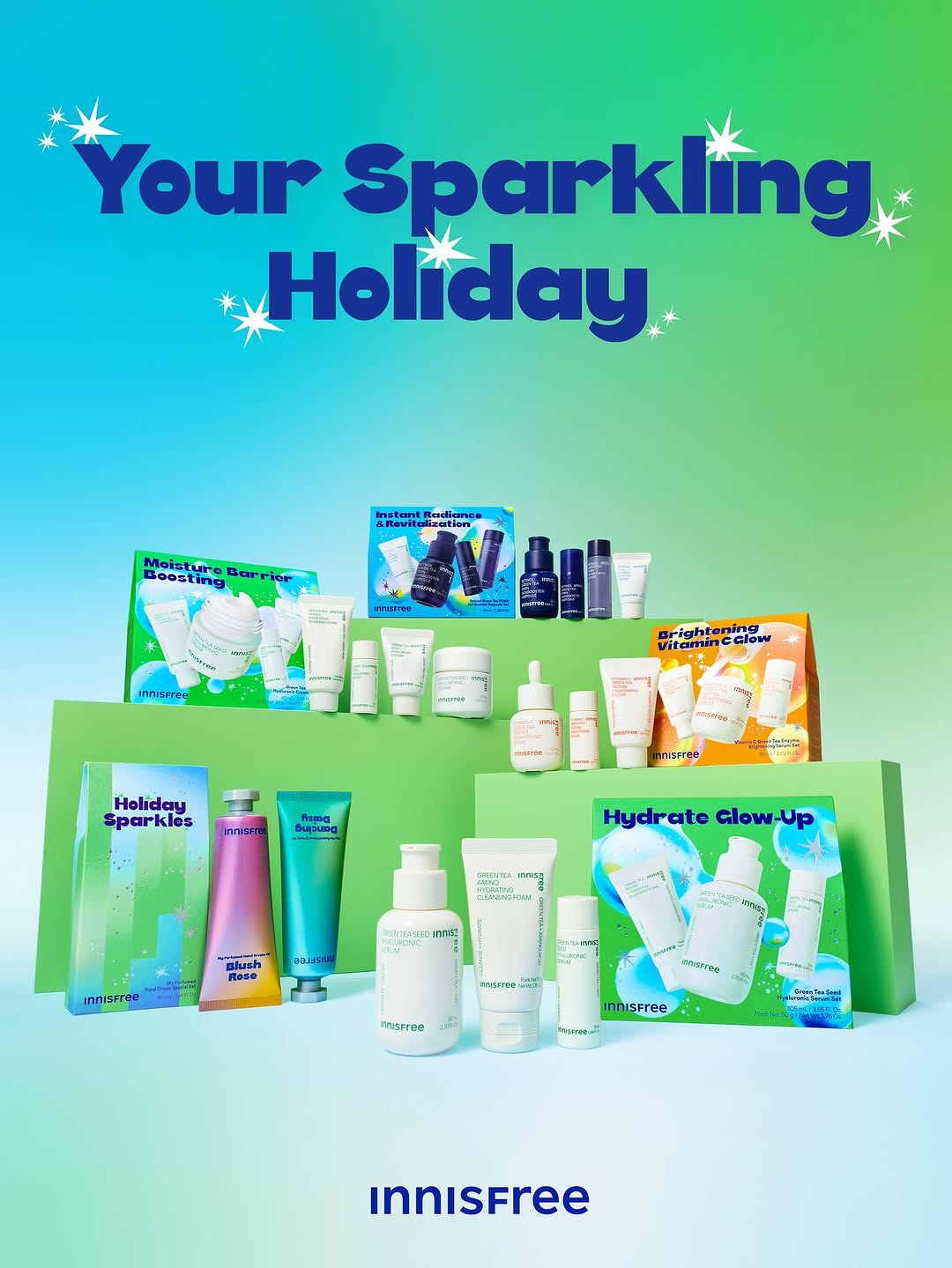 ✧･ﾟ:* ✧･ﾟ:* Your Sparkling Holiday *:･ﾟ✧*:･ﾟ✧

Let your season glow with Innisfree’s holiday edition — where serum drops and creamy swirls turn into shimmering ornaments and crystal-clear sparkles 🎄💧✨

Dive into the dazzle, feel the joy, and unwrap your most radiant moments of the year 💫🎁🌟

#INNISFREE #Holiday #YourSparklingHoliday #GreenteaMilk​ #VitaminCSerum #RetinolPDRN #SuperVolcanicPoreClayMask

✧･ﾟ:* ✧･ﾟ:* Your Sparkling Holiday *:･ﾟ✧*:･ﾟ✧

세럼 한 방울, 크림 한 스푼이 반짝이는 오너먼트처럼 변하는 홀리데이 에디션🎄💧✨

빛나는 순간들만 가득한 연말, 이니스프리와 함께 더 근사하게 즐겨봐! 💫🎁🌟

#이니스프리 #홀리데이 #그린티밀크 #비타민C캡슐세럼 #레티놀PDRN #수퍼화산송이모공마스크