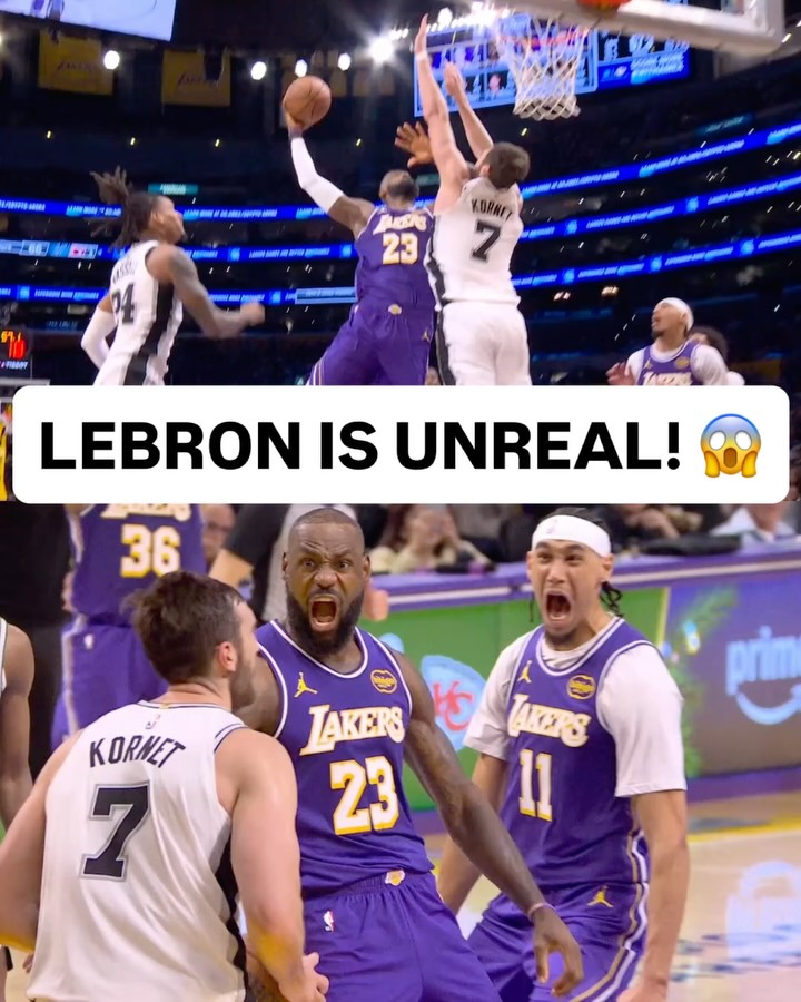 @kingjames with the OUTRAGEOUS slam 😤

🆚 SAS/LAL • Prime • <link in bio>
🏀 @emirates NBA Cup West Quarterfinals
🏆 Winner advances to Semifinals in Vegas