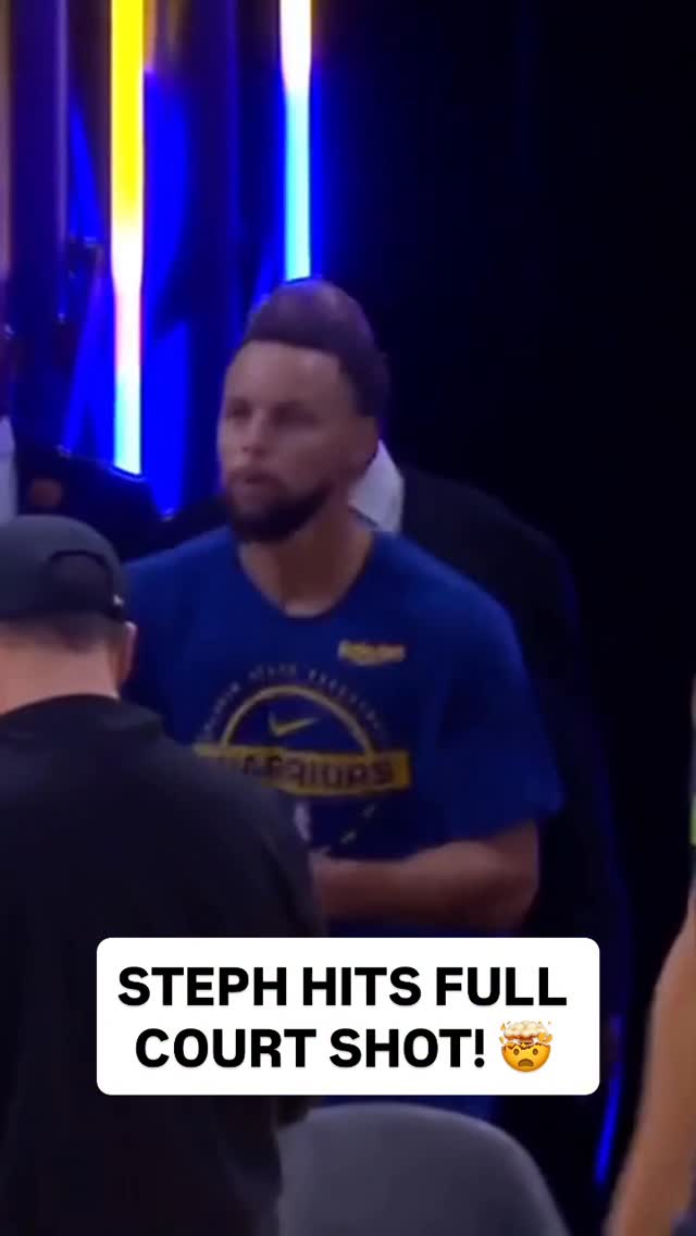 Even when he’s not on the court, he’s in range 😳 @stephencurry30 hits the ridiculous full court shot pregame from the tunnel! 👀 MIN/GSW • 10:00pm/et • NBA TV