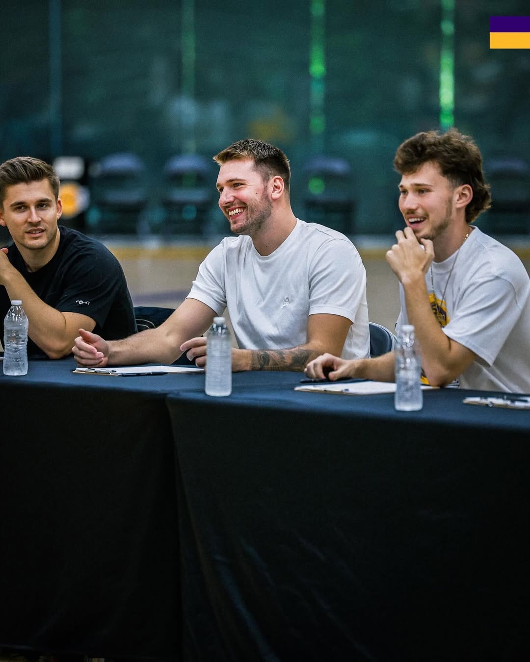 On set with @lukadoncic & @jesser for Guess the Secret NBA Player 🤔