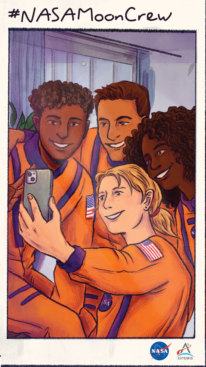 Who would you take with you on a trip around the Moon?

As we prepare to send our Artemis II astronauts around the Moon, we’d love to know who’s on your #NASAMoonCrew. Who is packing the snacks? Who is making the lunar playlist? Who is driving?!

Share your photos, art, videos—anything depicting your crew—with the world! Do a photoshoot decked out in your favorite NASA gear. Write a song about what your favorite TV show characters would be like on the journey. Make a stop motion animation of you and your besties flying around the Moon.

Use the hashtag #NASAMoonCrew for a chance to be featured on our social accounts or on the Artemis II launch broadcast.

Check the link in our bio for more.

Credit: NASA

#Artemis #ArtemisII #Spacecraft #Moon #Space