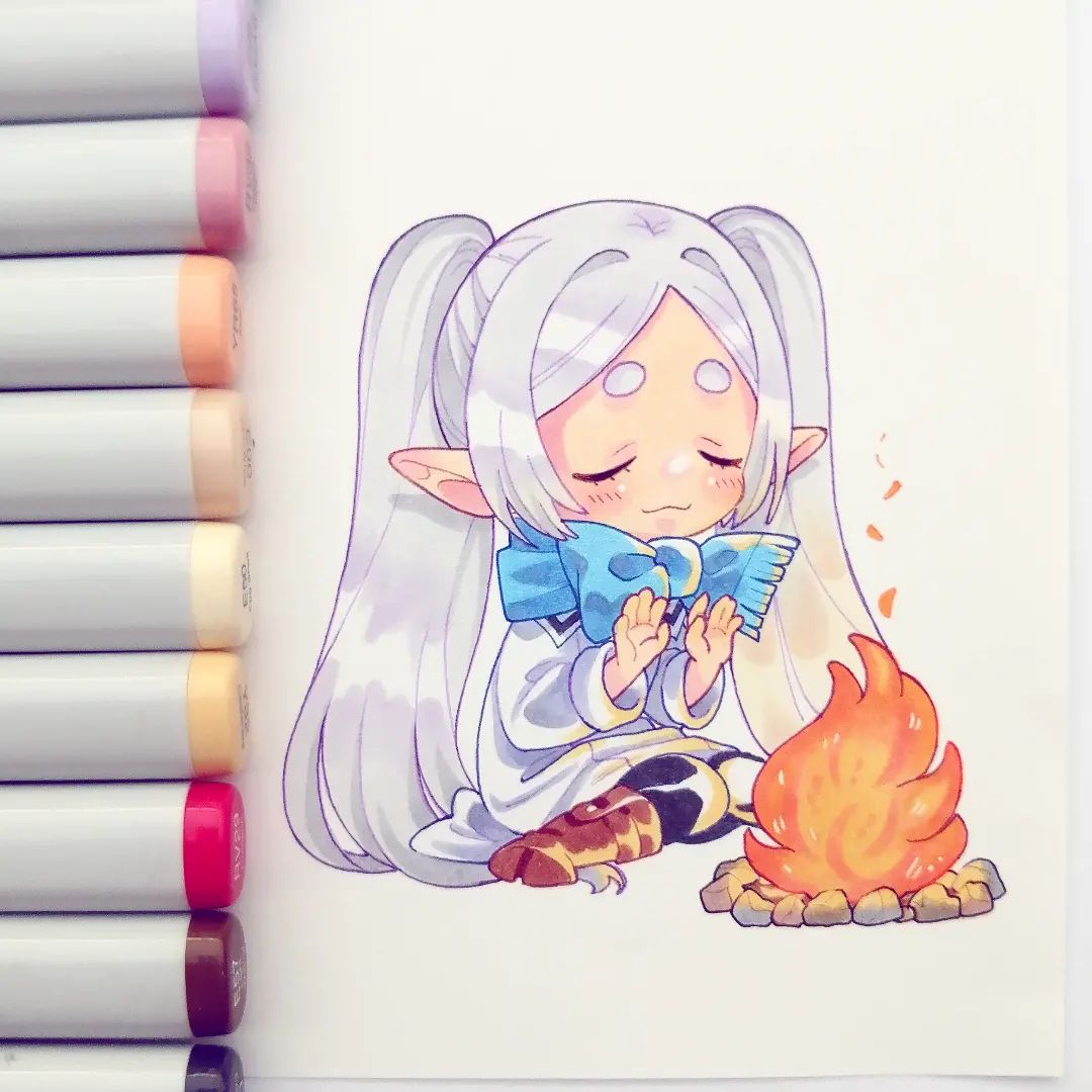 Chibi Frieren.

 Me dio gracia las caras que pone a veces~
 

#frierenbeyondjourneysend #sousounofrieren #frieren #chibiart #kawaii