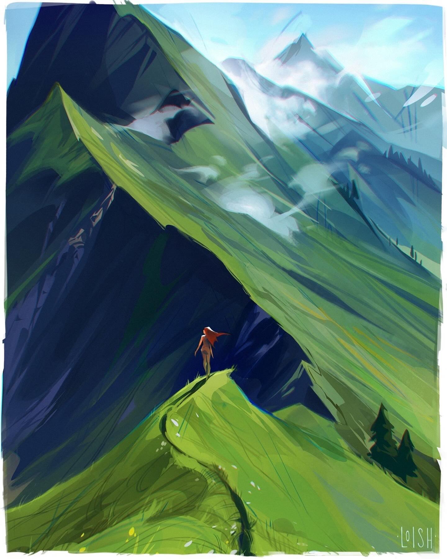 I’m fantasizing about mountains again. I live in a country with the surface texture of a pancake and every year I have to go to a place where I can experience heights and feel small. Which is why I am spending a few weeks in the mountains soon! Only a month and a half left until I pack my bags and take a roadtrip to the alps ~