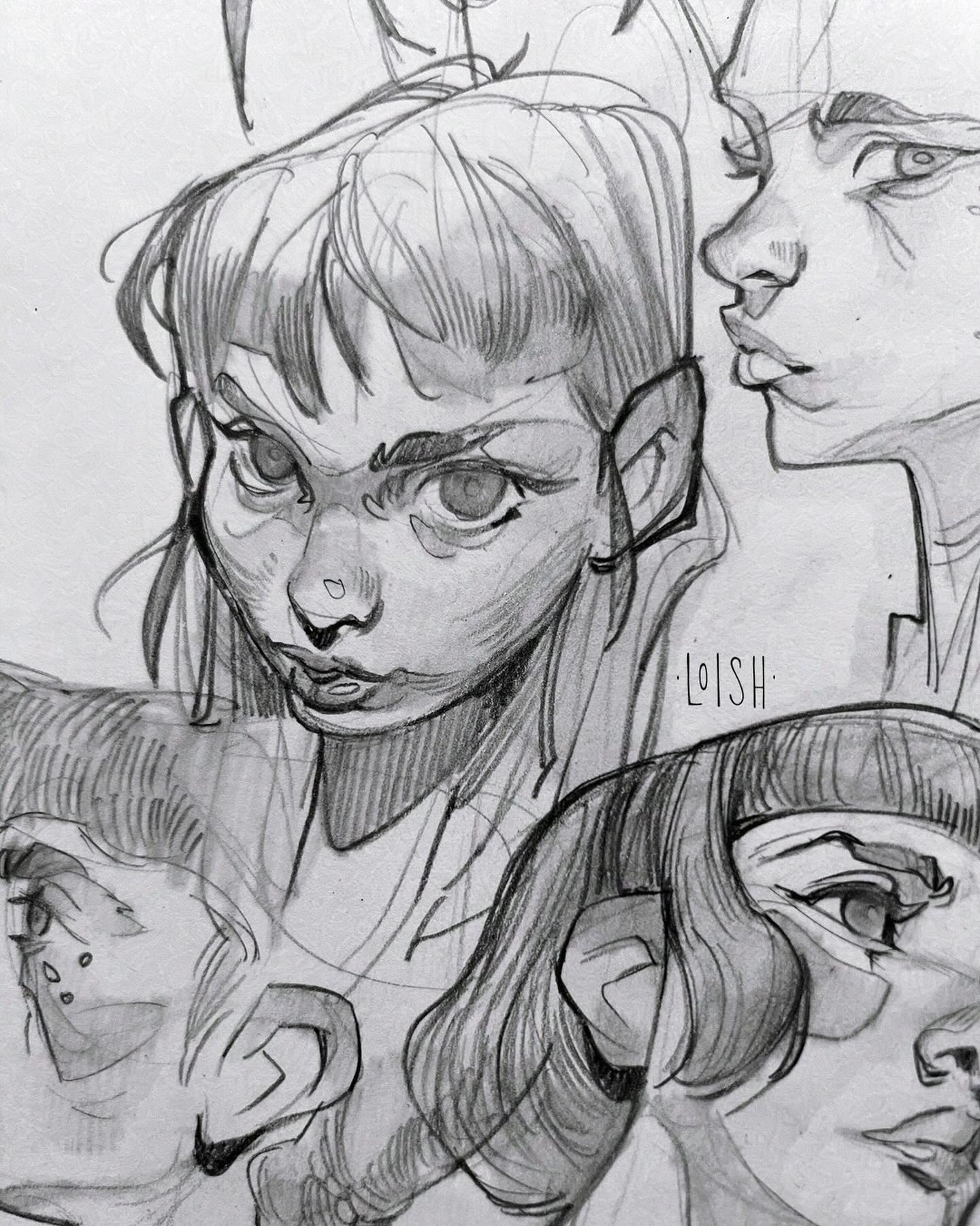 Some drawings from a random sketch session, including free feet 👀 Next time I’ll charge. Just kidding - jokes aside, I like how the girl in the first pic turned out. I might add some color to her at a later point!