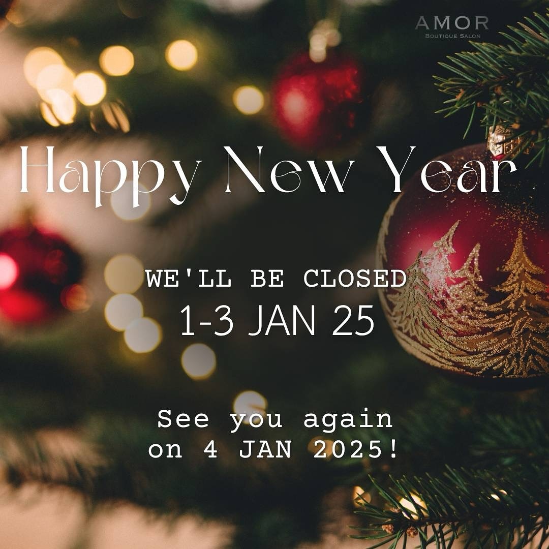 We will be closed for New year  on 1 - 3 January 2025

See you again on 4 th January 2025

 Wish you have a great new year ❤️

For booking :

📞092-668-8322
Line @amor_boutiquesalon
#amorboutiquesalon
#beautifulhair #haircolor #haircut #hairstyles #hair #hairsalon