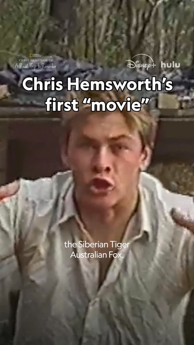 My first self-appointed, unofficial acting gig. I drew inspiration from one of my heroes, the crocodile hunter himself. Thanks for getting me my highest grade ever in school, a C- 😂 

#ChrisHemsworthRoadTrip is now streaming on @disneyplus and @hulu