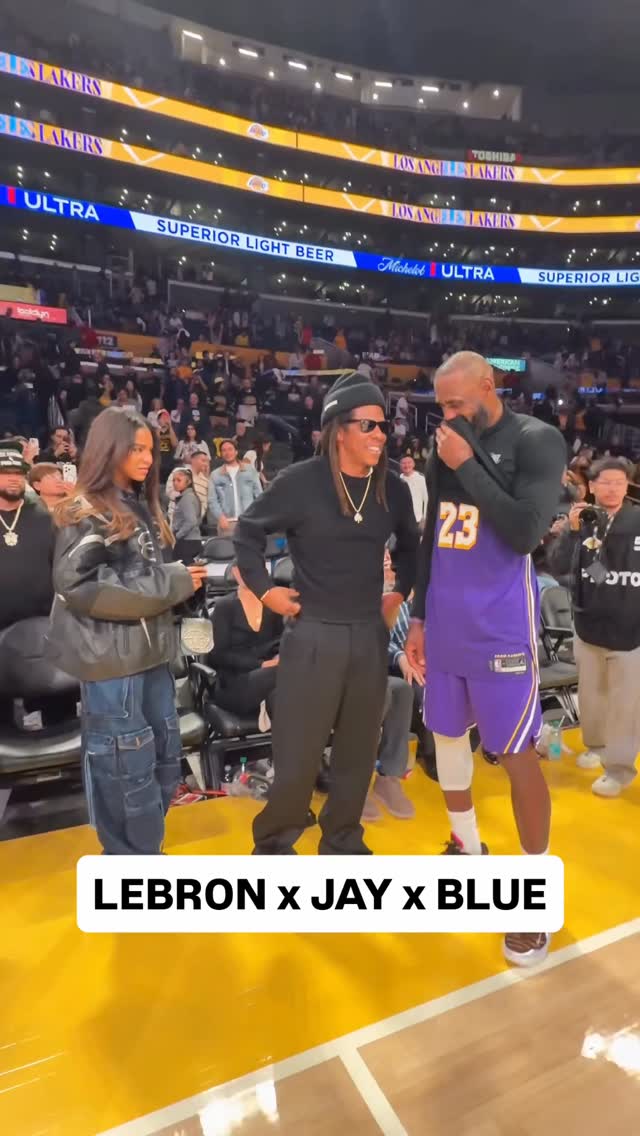 LeBron x JAY x BLUE! #NBACelebRow
