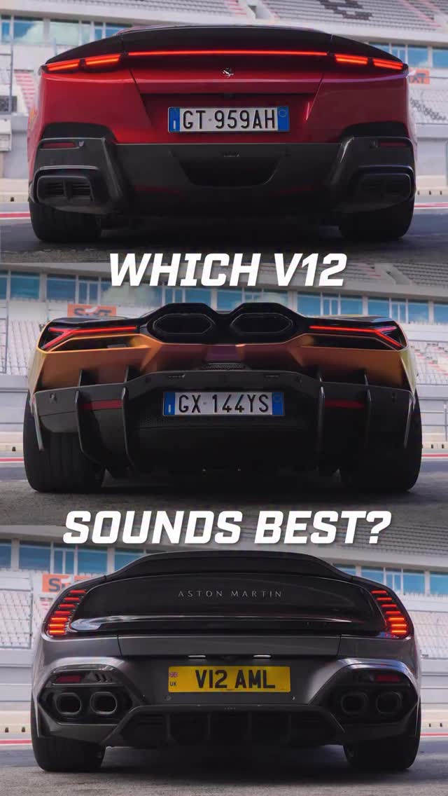 Which V12 sounds best? Rev-off!
 
#Ferrari #Lamborghini #AstonMartin #V12 #Supercars