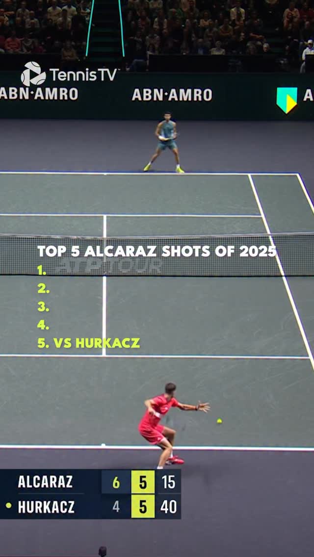 At the top of his game 🥶 Alcaraz’s Top 5 shots of his incredible 2025 season