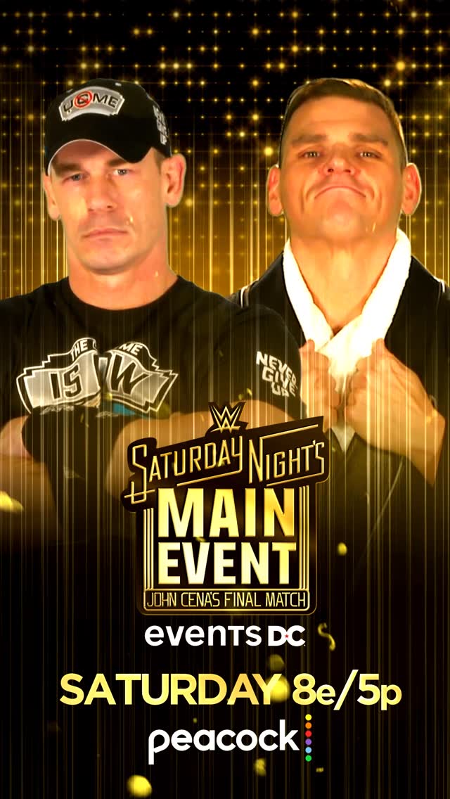 Cena. Gunther. One final match. ⁣
⁣
Don't miss John Cena's last match TOMORROW at #SNME, 8e/5p on @peacock!