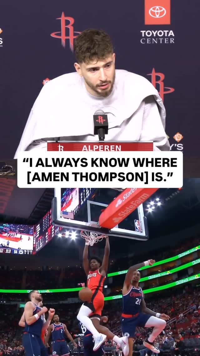 @alperen.sengun highlights his connection with @amen.thompson on the court! 🤝