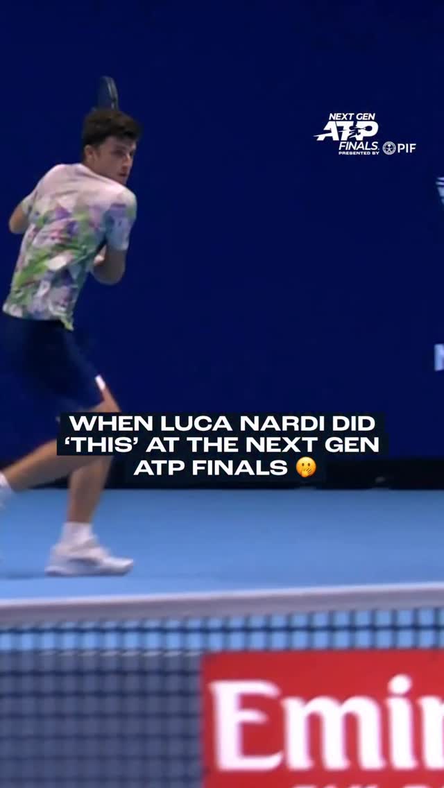 The perfect one-handed backhand doesn’t exis…🫢 @luca___nardi

#NextGenATPFinals | @nextgenfinals