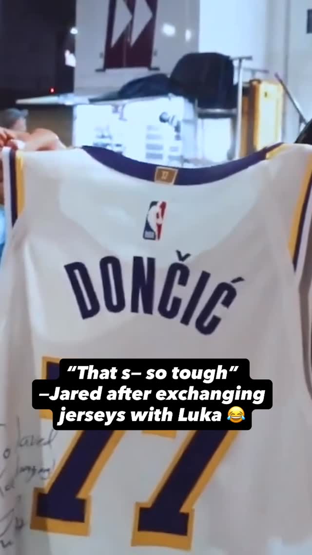 Jared McCain was geeked after Luka asked for his jersey 😂 (via @jmac)