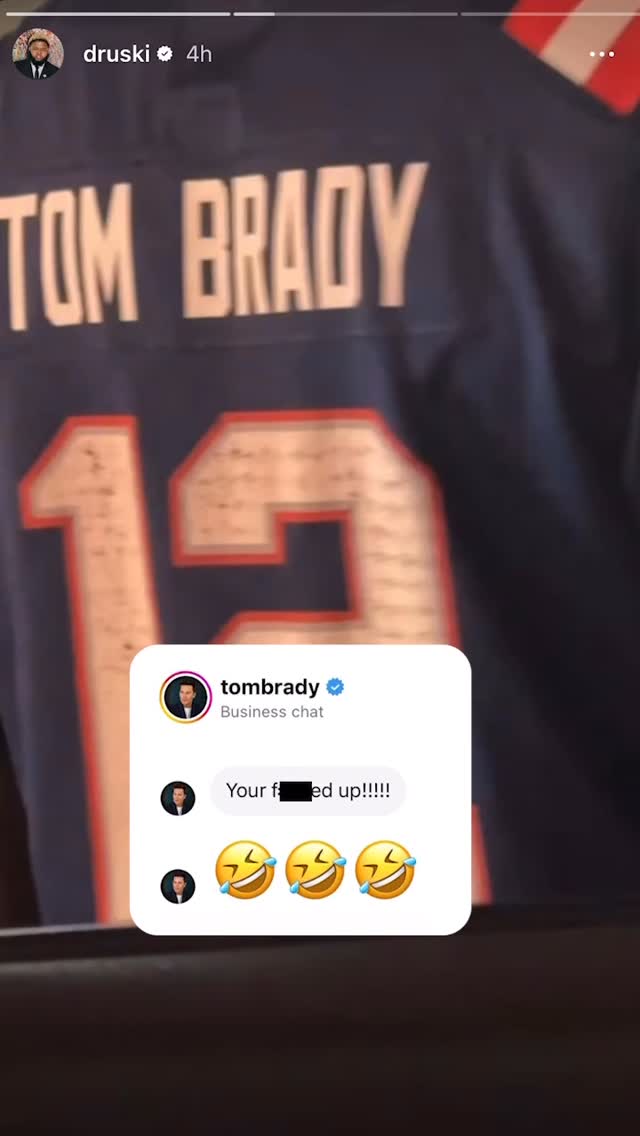 Tom Brady slid up on Druski’s story 😂 (via @druski)