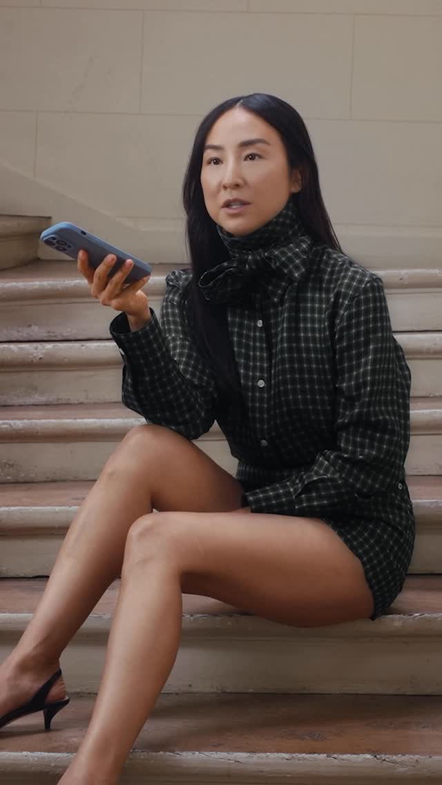 Greta Lee completes Dior-o-lingo: French Level 1, with a little help from Kylian Mbappé and Paul Kircher.