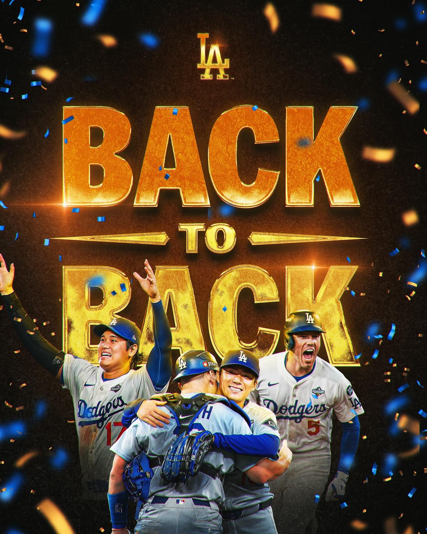 Back-to-back 🏆

The @Dodgers are World Series champions for the 2nd straight year!