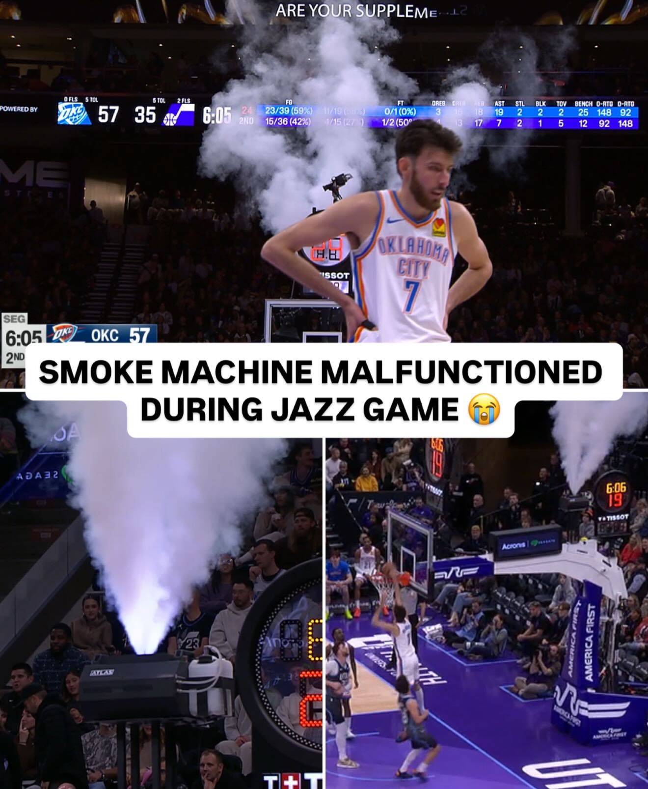 The Jazz couldn’t stop the smoke 😅😭