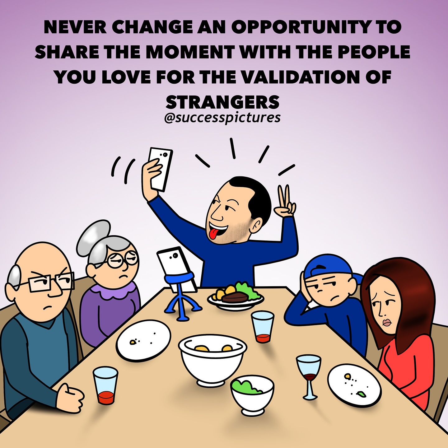 ⠀⠀⠀⠀⠀⠀⠀⠀⠀
-
NEVER CHANGE AN OPPORTUNITY TO SHARE THE MOMENT WITH THE PEOPLE YOU LOVE FOR THE VALIDATION OF STRANGERS
-
This picture is the original creation of the @successpictures BlueMan team.
-
Creating and sharing pictures to spread life-changing AHA moments. BlueMan takes only one minute of your attention daily, but does everything for it to be the most life-changing minute of your day.
-
✅| Feel free to use and/or translate our content.
✅| So that we could like and thank you for sharing our pictures, either tag or mention us.
✅| Please respect the work of our team and do not replace the main character BlueMan with your own character nor copy our idea for a remake.
⛔| We are not doing any promotions or shoutouts.
-
-
-
-
-
#SuccessPictures #BlueManFamily #1picture1000words #BlueMan #BlueManVibes #BlueManWisdom #BeBlueMan #IamBlueMan #BlueManDaily #BlueManQuote #BlueManInAction #JoinTheBlueMan #ThinkLikeBlueMan #BlueManEffect #SuccessByBlueMan #bluemanfriday #family #attention #love #validation