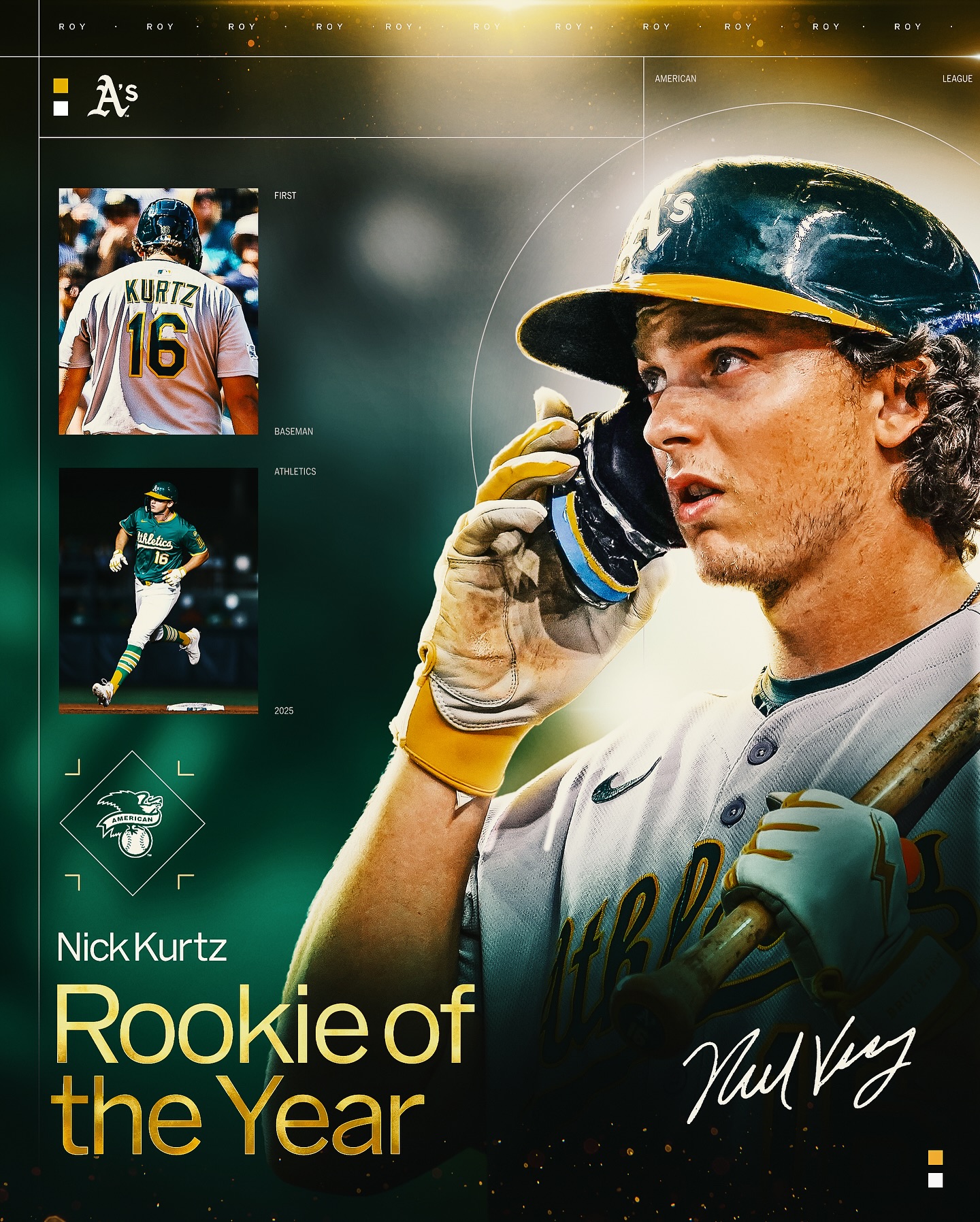 Nick Kurtz is your 2025 American League Jackie Robinson Rookie of the Year!