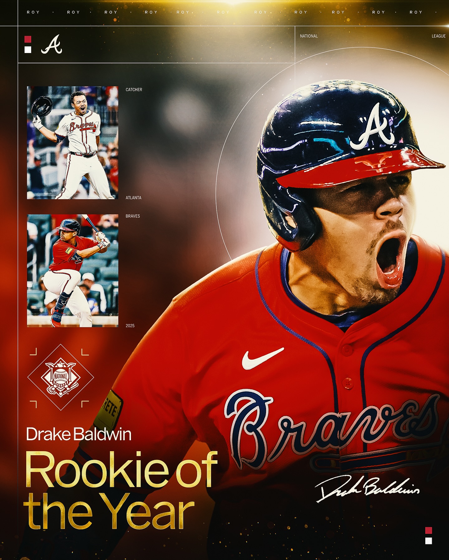 Drake Baldwin is your 2025 National League Jackie Robinson Rookie of the Year!