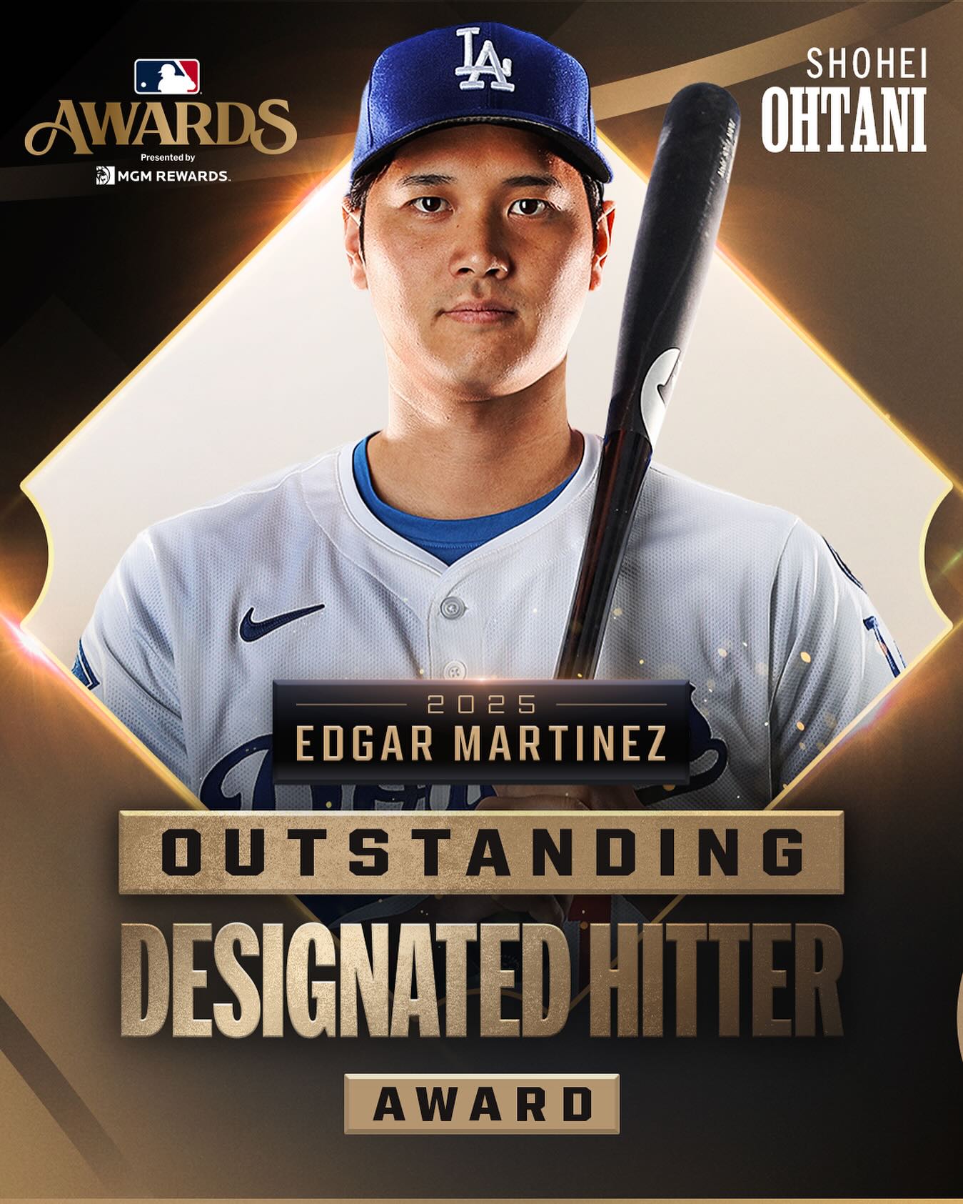 Shohei Ohtani has won the Edgar Martinez Outstanding Designated Hitter Award for the FIFTH straight season!