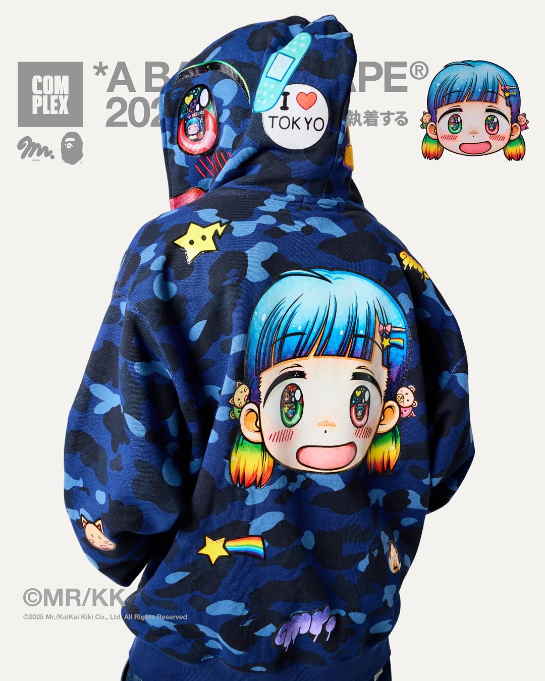 Introducing the Mr. x BAPE® collaboration.

A limited collection uniting BAPE®’s streetwear heritage with the hyper-pop visual language of Mr., the globally acclaimed Japanese artist.

From reimagined BAPE® icons to the debut of Miami-exclusive camo pieces, the drop bridges cultural worlds and brings Mr.’s illustrations into a new wearable dimension.

The collection will be exclusively available on the Complex app on December 5, followed by Complex.com on December 6. Shop the Miami-exclusive colorways only at the BAPE® POP-UP STORE MIAMI (137 NE 39th St, Miami, FL 33137) starting December 5.

#MRxBAPE
@complex @complexshop @misteryanen @bape_us