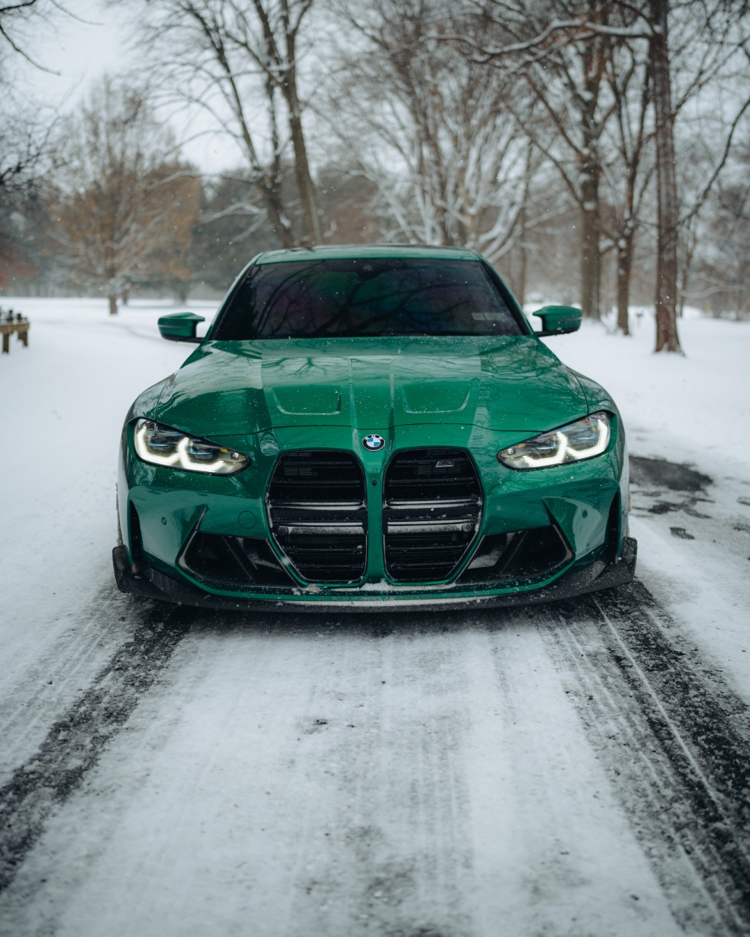 Who needs a sleigh anyways? ❄️

#BMWMRepost @rustem_4 @md.media.co

#BMW #BMWM #MPower

Paint finish shown: M Isle of Man green metallic.

The BMW M3 Competition Sedan with M xDrive: Mandatory information according to German law ’Pkw-EnVKV’ based on WLTP: energy consumption combined: 10.2-10.1 l/100 km; CO₂ emissions combined: 230-228 g/km; CO2-class(es): G.