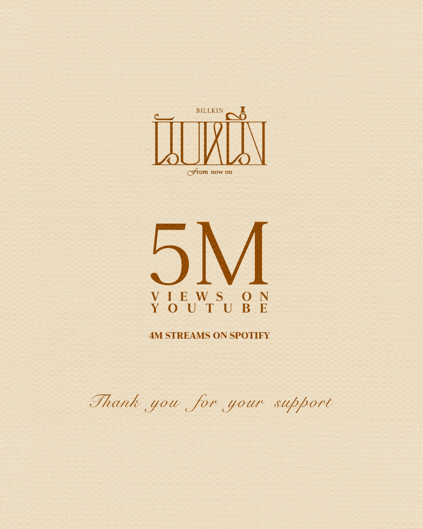 🎉 Celebrating 5M on YouTube and 4M on Spotify! #นับหนึ่ง_MV5M

BILLKIN - นับหนึ่ง (From now on)
Official MV & Streaming Platforms
: https://youtu.be/lqWP-nJF0kA
: https://billkin.lnk.to/fromnowon

#นับหนึ่ง
#Bbillkin