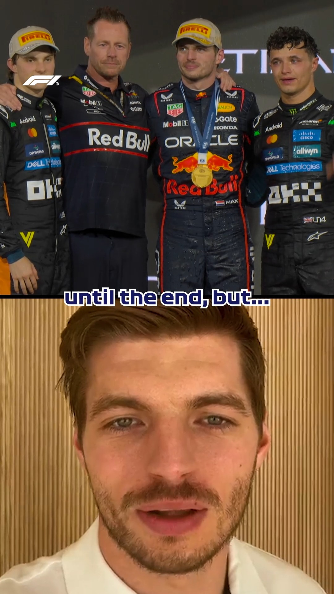 A message from Max 🤳

While Max couldn’t travel to the FIA Awards on his doctor’s advice, he sent in this message to congratulate Lando and McLaren 🤝

#F1 #Formula1