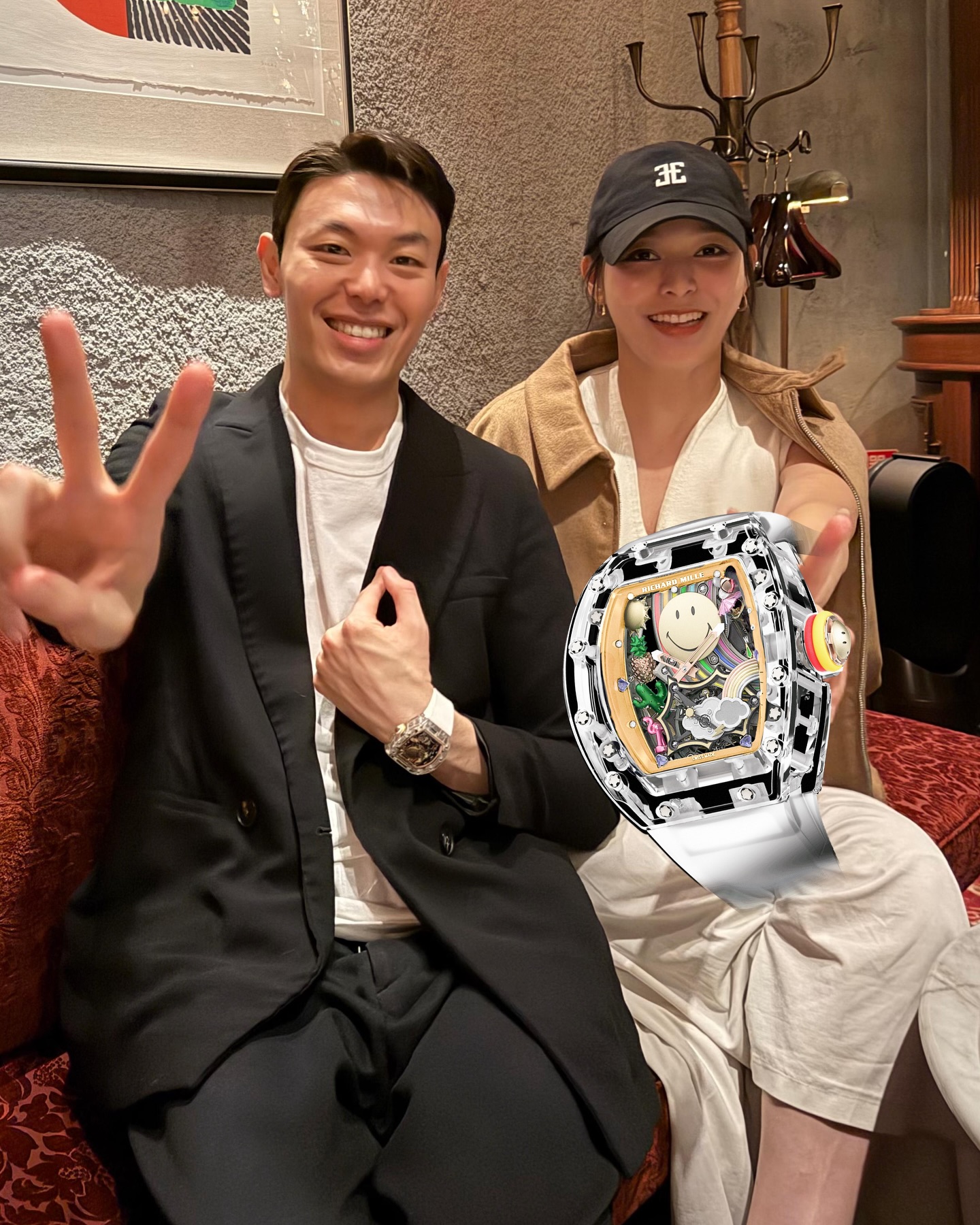 @zachattack__25 wearing his ultra-exclusive 10-piece limited @richardmilleofficial RM 88 Smiley Tourbillon Sapphire. A daring fusion of high-complication horology and pop-art expression, this extraordinary timepiece is fully crafted from transparent sapphire and animated by a playful Smiley automaton, one of the most expressive creations ever produced by Richard Mille. #RichardMille

Retail price: $2,850,000
Market price: ~$6,000,000

Photo: @zachattack__25