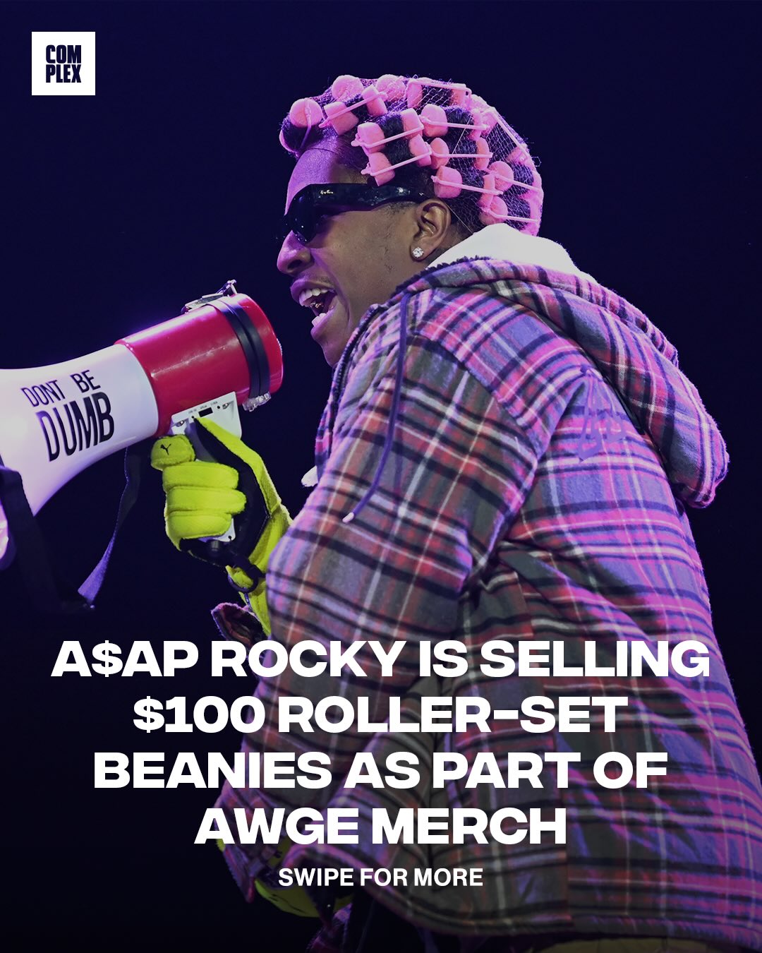 Chat, would you cop this beanie? 🤔

A$AP Rocky is selling $100 roller-set beanies as part of the AWGE merch.