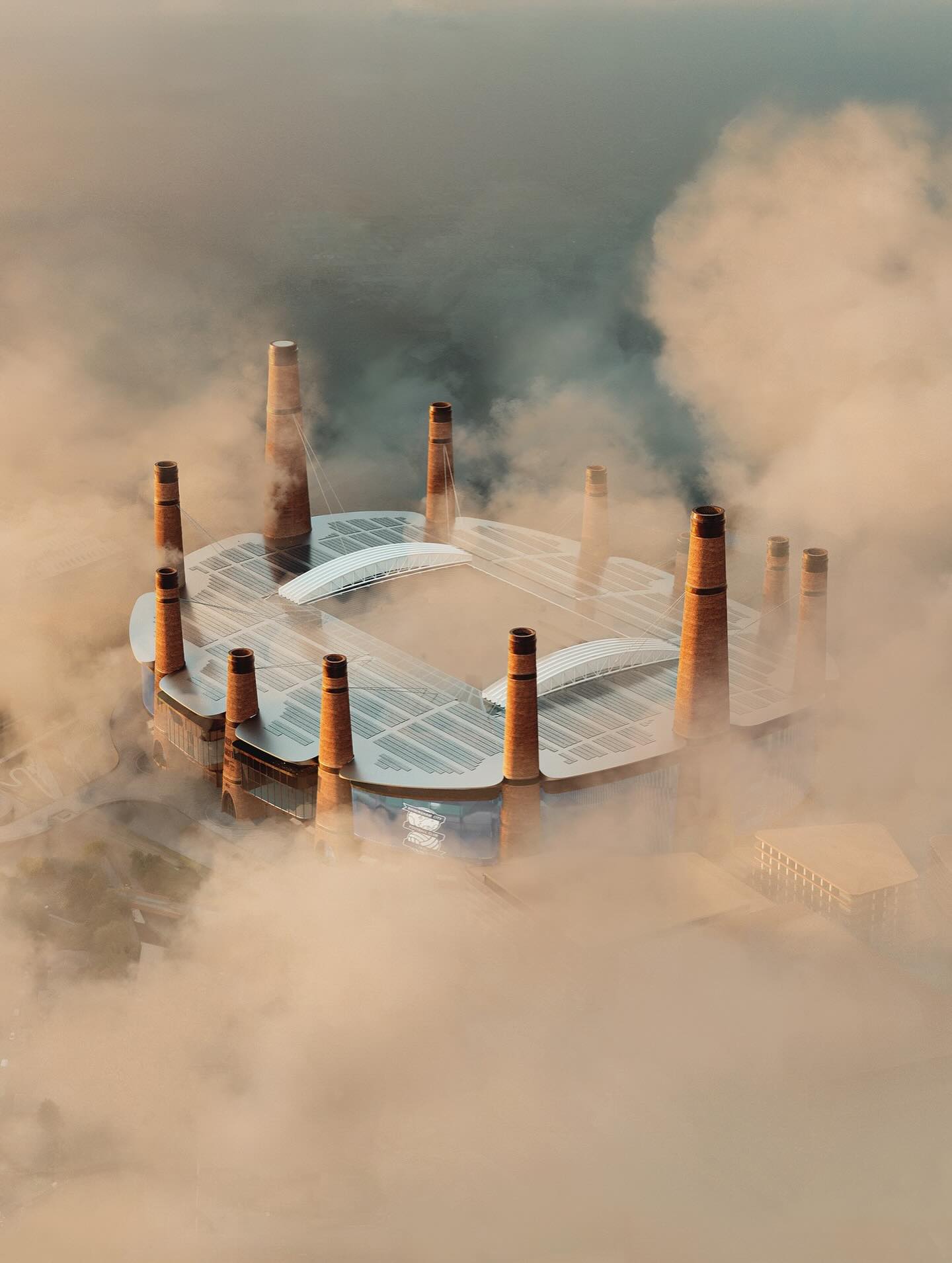 📌@officialheatherwickstudio and @manicaarchitecture win the competition to design Birmingham City Football Club’s new 62,000-seat stadium, the centrepiece of the upcoming Birmingham Sports Quarter in East Birmingham. The proposal anchors the project in the city’s industrial heritage, drawing from Birmingham’s brickmaking legacy and its identity as the “City of a Thousand Trades.”

The steep bowl pulls fans as close to the pitch as regulations allow, creating an intense 360-degree wall of spectators. A retractable roof and movable pitch adapt the venue for major matches, concerts, and large-scale events. Twelve brick “chimneys” form the stadium’s defining silhouette, supporting the roof, enhancing acoustics, enabling passive ventilation, and recalling the site’s long history of brick production. One chimney will house a lift to what is planned as Birmingham’s highest bar, with views stretching across the city.

At ground level, the design extends far beyond matchday, proposing a public realm of markets, cafés, play spaces, and everyday gathering points. The project positions the stadium as an active civic landscape and a catalyst for regeneration in East Birmingham.

👩‍🎓Join @thepaacademy’s workshops to learn the most advanced tools in architecture from pioneering architects and designers!

📸@devisualchina, @mir.no and Heatherwick Studio

#SportsQuarter #ThePowerhouse #Birmingham #BCFC #EastBirmingham