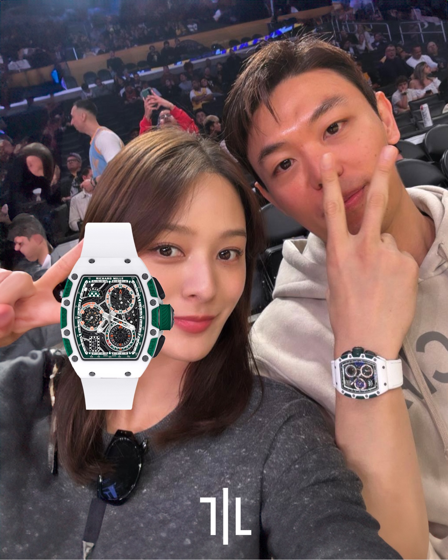 @zachattack__25 was spotted courtside at the latest Lakers game with his girlfriend wearing the 150-piece limited @richardmille RM 72-01 Le Mans Classic, made for the 100th anniversary of the iconic endurance race car event. Crafted in Richard Mille’s signature lightweight case architecture, this model features a dynamic racing-inspired aesthetic with its multi-layered dial, bold Le Mans accents, and the RM 72-01’s innovative double-clutch chronograph mechan. #RichardMille

Retail price: $ 345,000
Market price: ~$430,000

Photo: @zachattack__25